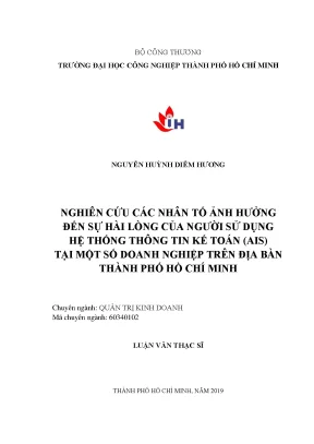 Nhân Tố Ảnh Hưởng Đến Sự Hài Lòng Của Người Dùng Hệ