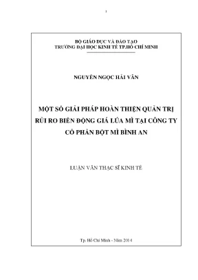 Giải pháp quản trị rủi ro biến động giá lúa mì tại Công