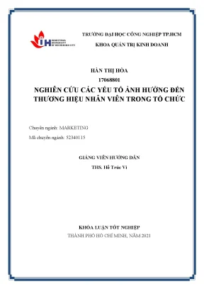 Yếu Tố Ảnh Hưởng Đến Thương Hiệu Nhân Viên Trong Tổ Chức