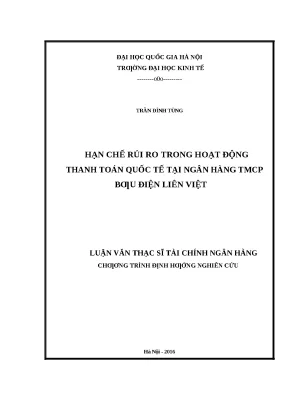 Giải pháp hạn chế rủi ro trong thanh toán quốc tế tại