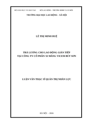 Trả Lương Hiệu Quả Cho Lao Động Gián Tiếp Tại Vicem Bút Sơn