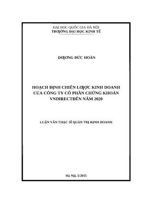 Luận văn chiến lược kinh doanh của VNDIRECT đến năm 2020
