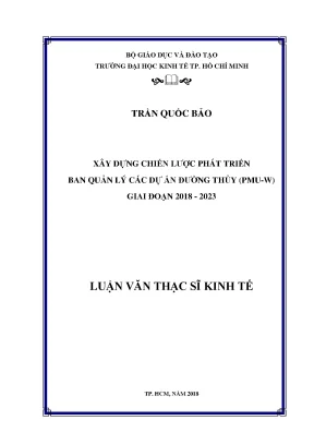 Chiến Lược Phát Triển Ban Quản Lý Dự Án Đường Thủy PMU-W