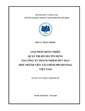 Giải pháp quản trị rủi ro tín dụng tại Prudential Việt Nam