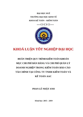 Quy trình kiểm toán chi phí bán hàng và quản lý doanh