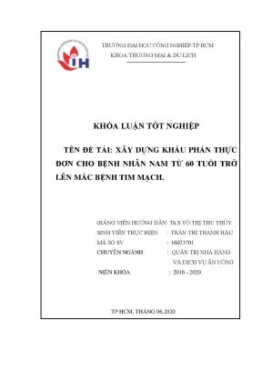 Khẩu Phần Ăn Lành Mạnh Cho Nam Giới Trên 60 Tuổi Mắc