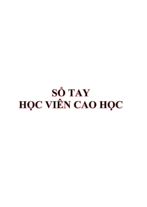 Hướng Dẫn Toàn Diện Cho Học Viên Cao Học