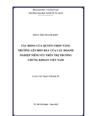 Tác động của quyền chọn tăng trưởng đến đòn bẩy doanh