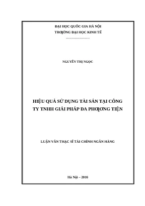 Luận văn: Hiệu quả sử dụng tài sản tại công ty TNHH