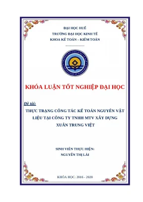 Phân Tích Công Tác Kế Toán Nguyên Vật Liệu Tại Công Ty