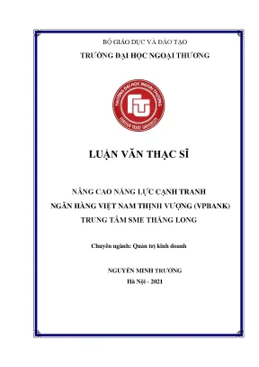 Nâng Cao Năng Lực Cạnh Tranh Ngân Hàng VPBank Trung Tâm