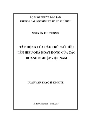 Tác động của cấu trúc sở hữu đến hiệu quả doanh nghiệp