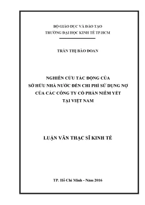 Tác động của sở hữu nhà nước đến chi phí nợ của công ty