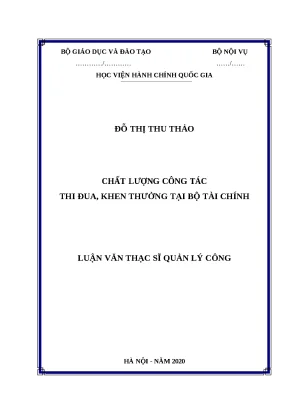 Đánh Giá Chất Lượng Công Tác Thi Đua Khen Thưởng Tại Bộ