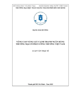 Nâng cao năng lực cạnh tranh của VietinBank: Giải pháp