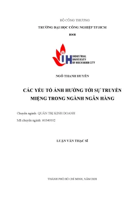 Yếu Tố Ảnh Hưởng Đến Truyền Miệng Trong Ngành Ngân Hàng