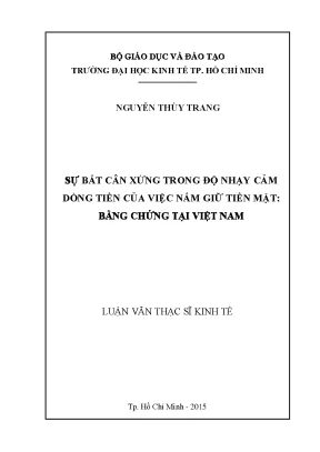 Nghiên cứu sự bất cân xứng trong độ nhạy cảm dòng tiền