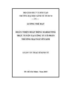 Hoàn thiện Marketing Trực Tuyến tại Công Ty Nguyễn Kim