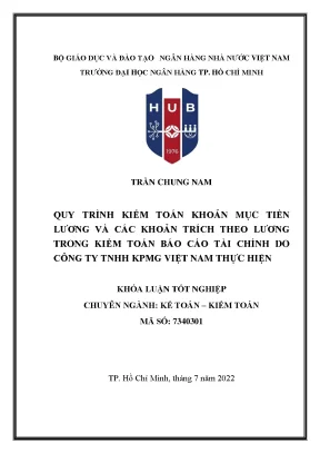 Quy trình kiểm toán tiền lương và các khoản trích tại