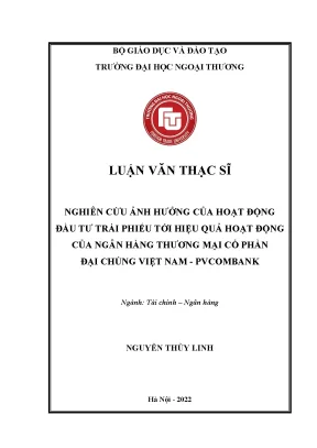 Nghiên cứu tác động của đầu tư trái phiếu đến hiệu quả
