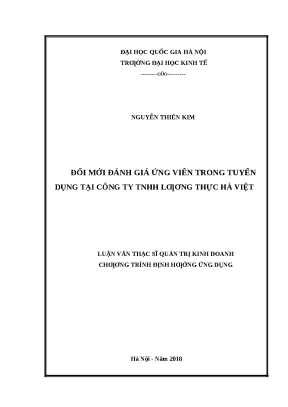 Đổi mới quy trình đánh giá ứng viên trong tuyển dụng tại