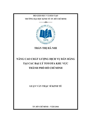 Nâng cao chất lượng dịch vụ bán hàng tại đại lý Toyota