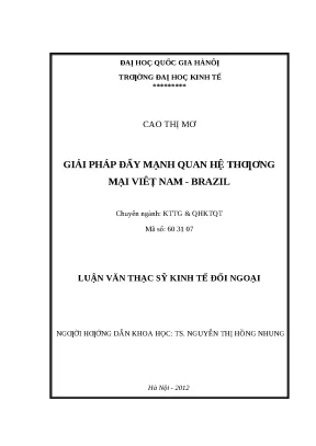 Giải pháp nâng cao quan hệ thương mại Việt Nam - Brazil