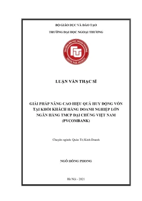 Giải pháp nâng cao hiệu quả huy động vốn tại PVcomBank