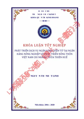 Khóa luận: Phát triển NHĐT tại Agribank Thừa Thiên Huế
