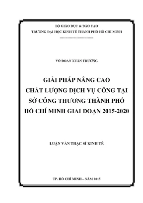 Giải pháp nâng cao chất lượng dịch vụ công tại Sở Công