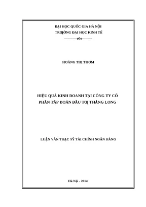 Nâng cao hiệu quả kinh doanh tại Công ty Cổ phần Tập