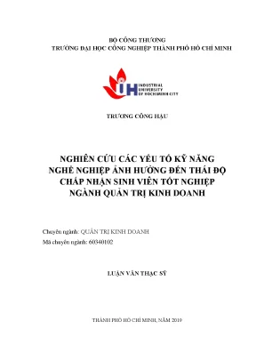 Yếu Tố Kỹ Năng Nghề Nghiệp Ảnh Hưởng Đến Thái Độ Chấp