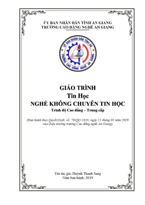 Giáo Trình Tin Học Nghề Không Chuyên Trình Độ Cao Đẳng
