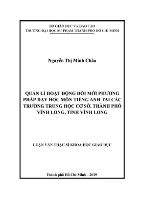 Quản lý đổi mới phương pháp dạy học tiếng Anh tại trường