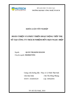 Khóa luận Tiếp thị số: Case study tại công ty Ngọc Điệp