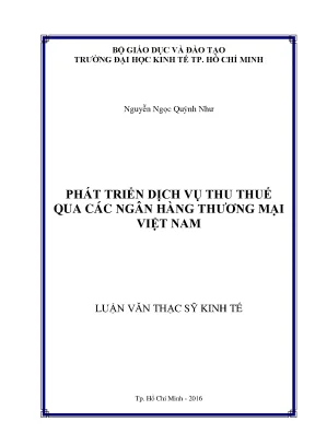 Phát Triển Dịch Vụ Thu Thuế Qua Ngân Hàng Thương Mại Tại
