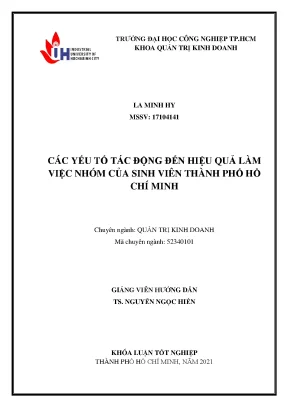 Yếu Tố Ảnh Hưởng Đến Hiệu Quả Làm Việc Nhóm Của Sinh