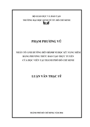 Nhân Tố Ảnh Hưởng Đến Hành Vi Học Kỹ Năng Mềm Qua Đào