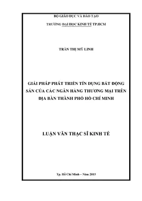 Giải pháp phát triển tín dụng bất động sản tại TP.HCM