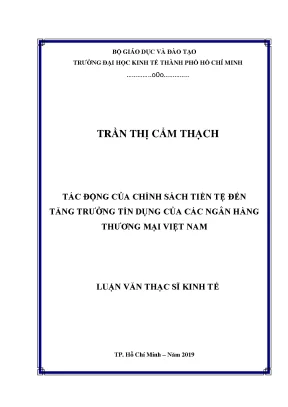 Tác động chính sách tiền tệ đến tăng trưởng tín dụng