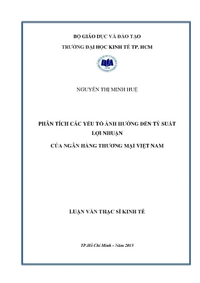 Phân Tích Tác Động Đến Tỷ Suất Lợi Nhuận Ngân Hàng