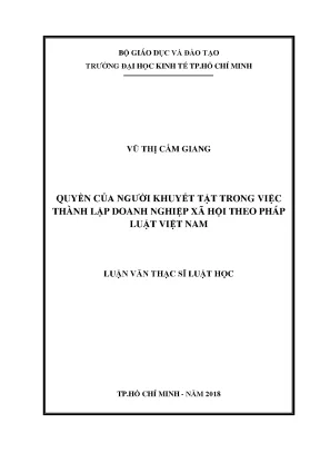 Quyền của người khuyết tật trong doanh nghiệp xã hội tại