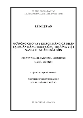 Mở Rộng Cho Vay Khách Hàng Cá Nhân Tại Vietinbank Sài Gòn