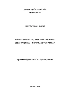 Giải pháp nâng cao hiệu quả giải ngân ODA ở Việt Nam