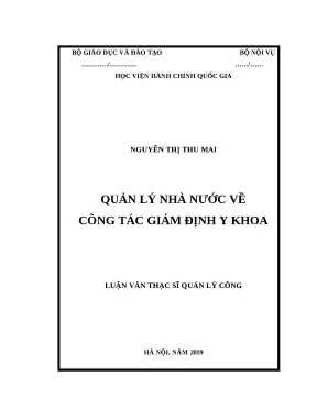 Quản lý nhà nước trong giám định y khoa: Thực trạng và