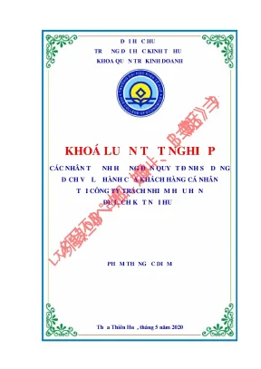 Những Nhân Tố Ảnh Hưởng Đến Quyết Định Sử Dụng Dịch Vụ