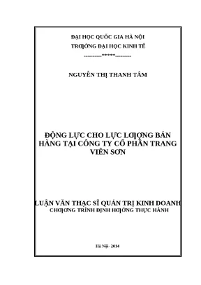 Tạo Động Lực Hiệu Quả Cho Lực Lượng Bán Hàng Tại Công Ty