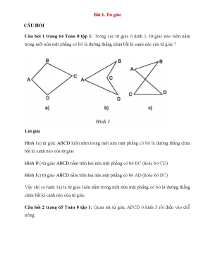 Giải Toán 8: Tứ Giác và Các Định Lý Quan Trọng