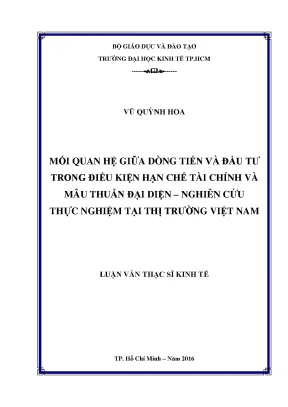Luận văn: Dòng tiền, đầu tư & hạn chế tài chính tại VN