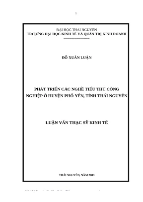 Phát triển nghề tiểu thủ công nghiệp Phổ Yên, Thái Nguyên